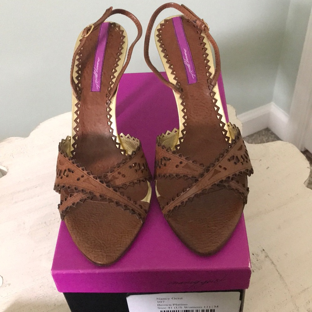 NIB Vintage Nancy Geist Babe Leather Heels Sz 11